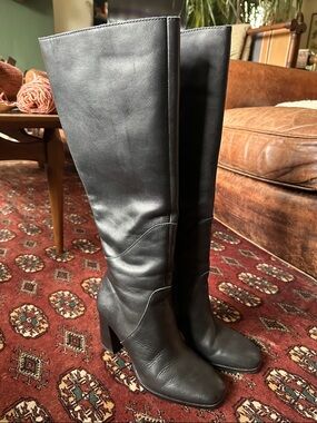 Dolce Vita Black Leather Over-the-Knee Boots